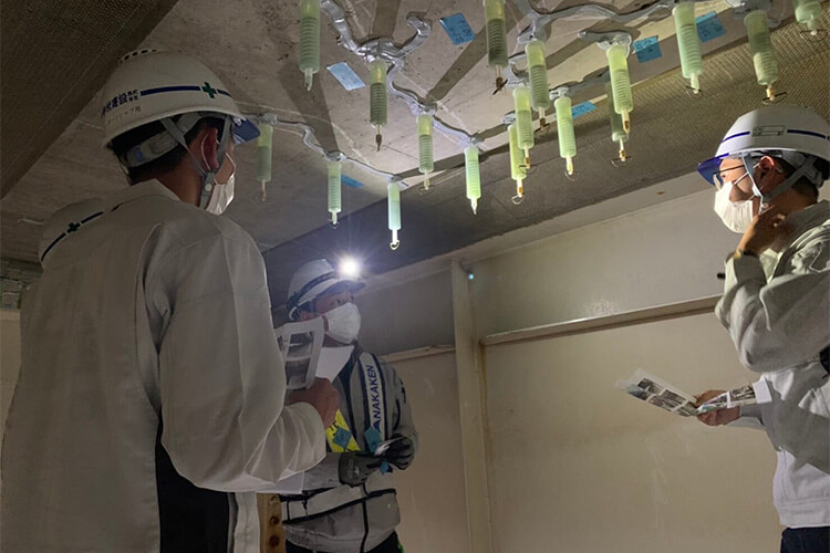 実際の現場に来たインターンシップ生の様子